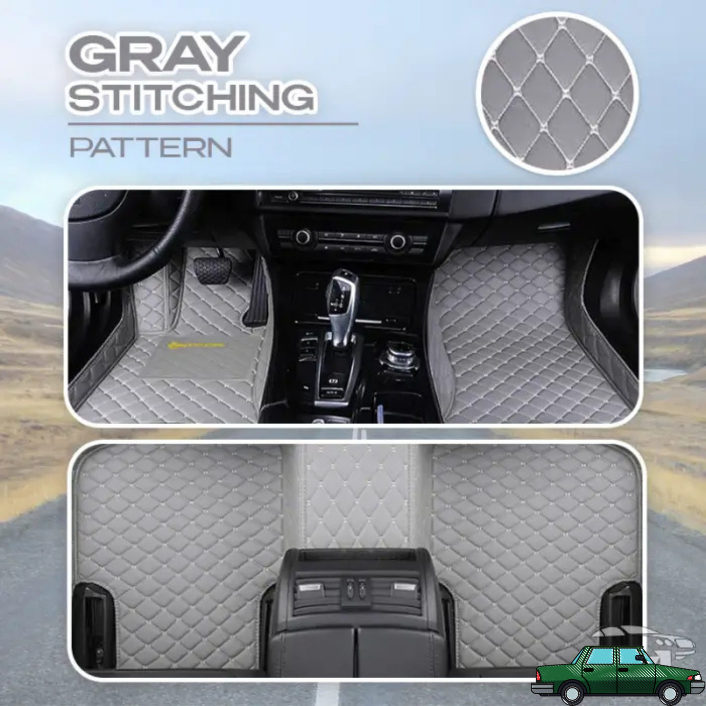Waterproof PU Leather Car Floor Mats Set