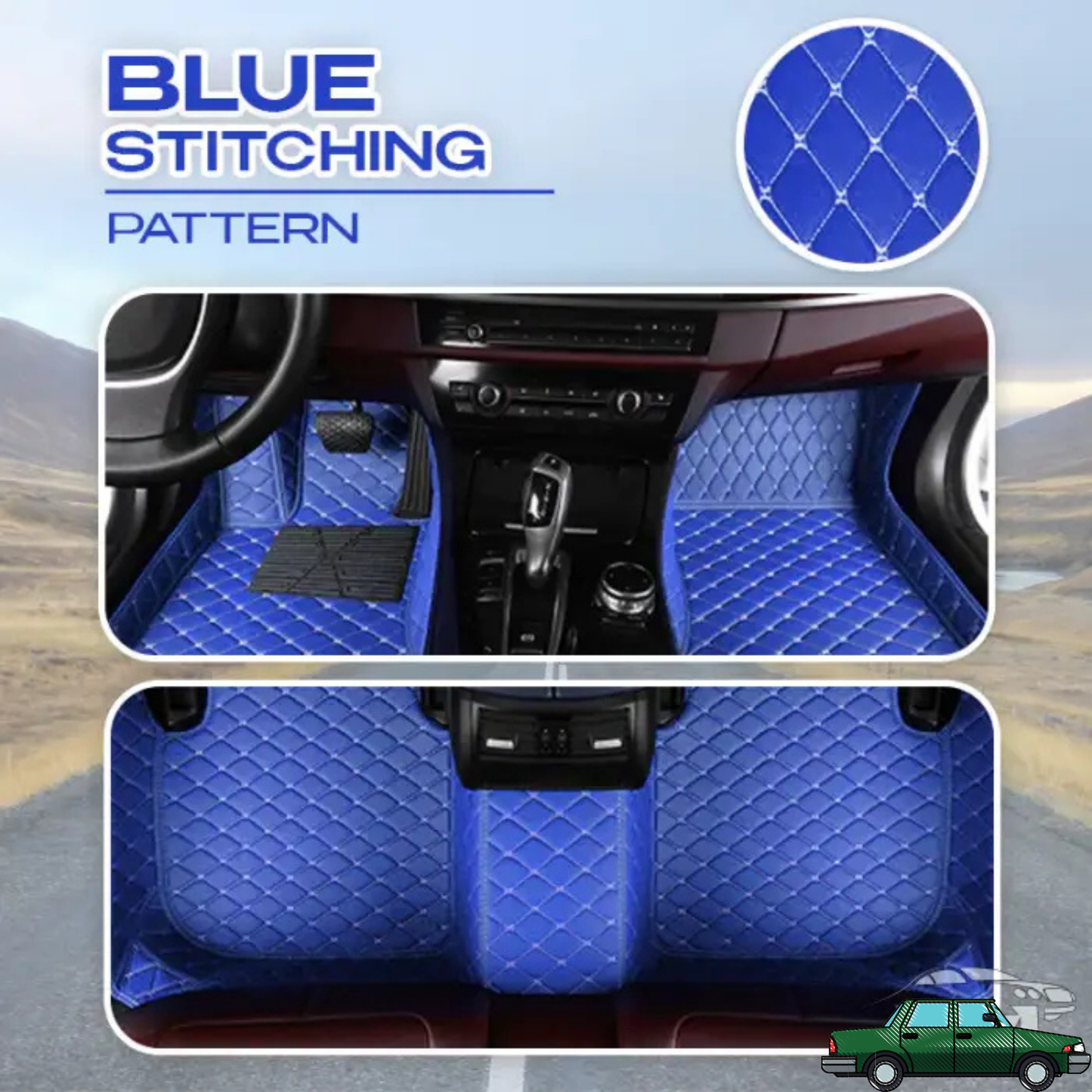 Waterproof PU Leather Car Floor Mats Set