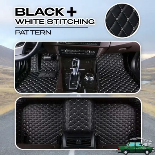 Waterproof PU Leather Car Floor Mats Set