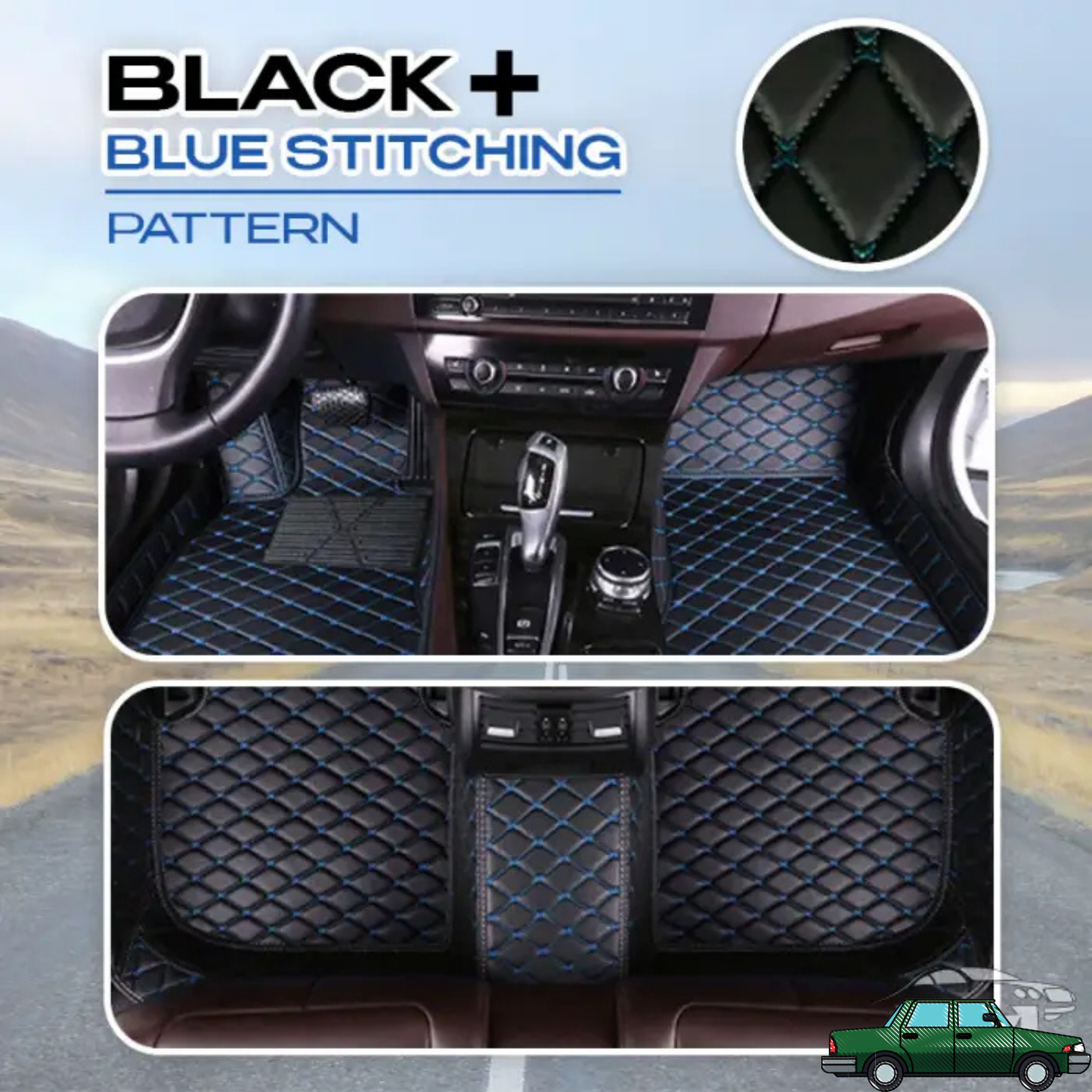 Waterproof PU Leather Car Floor Mats Set