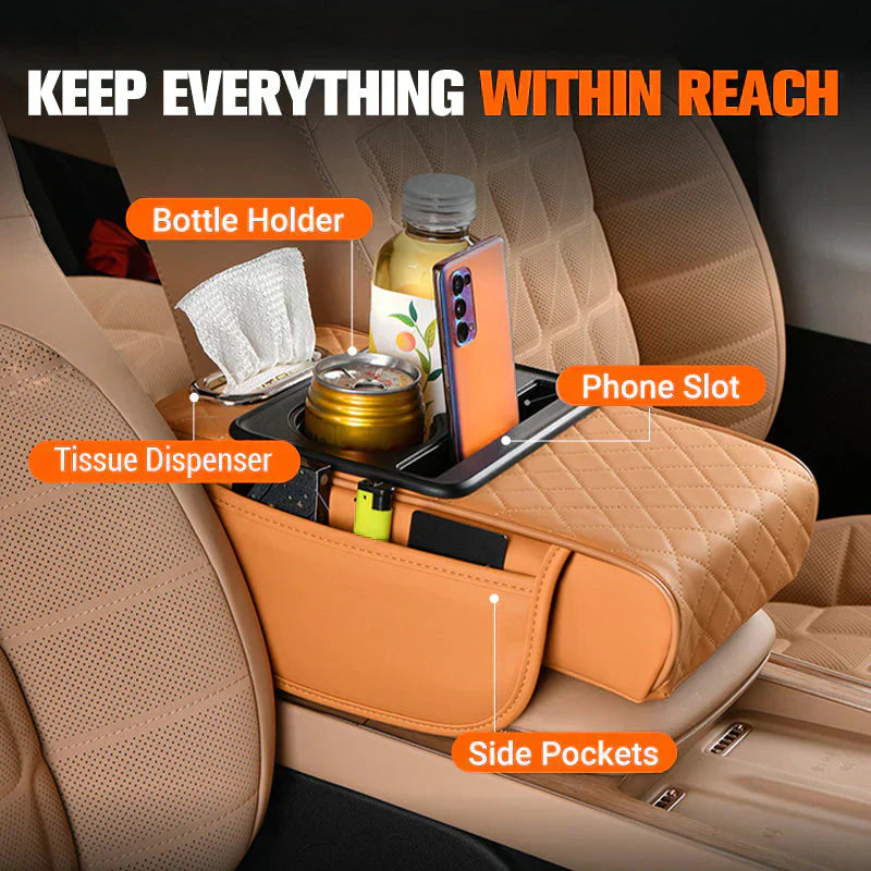 Multifunctional PU Leather Car Armrest Box Mat