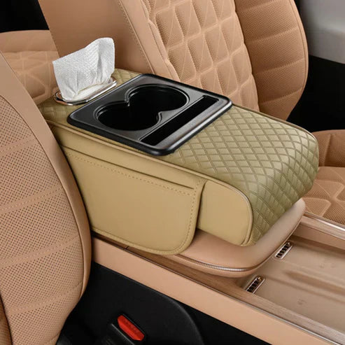Multifunctional PU Leather Car Armrest Box Mat