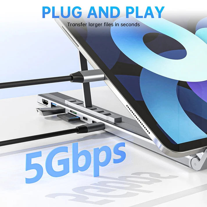 USB-C Docking Station Laptop Stand with 4K HDMI