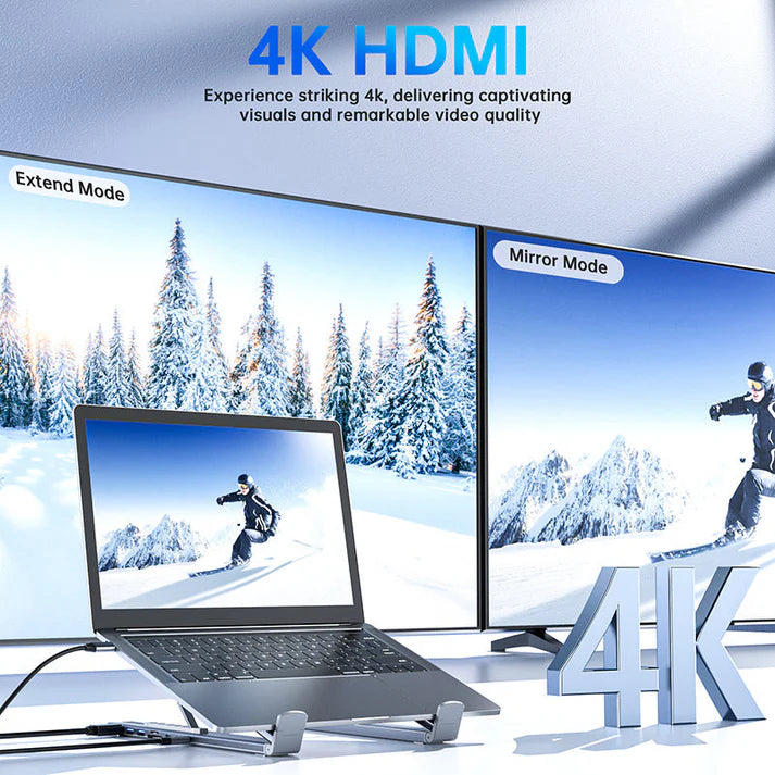 USB-C Docking Station Laptop Stand with 4K HDMI