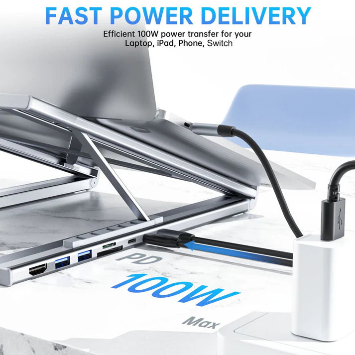 USB-C Docking Station Laptop Stand with 4K HDMI