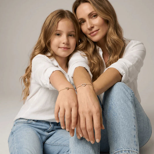 Simple Alloy Heart Bracelets for Couples